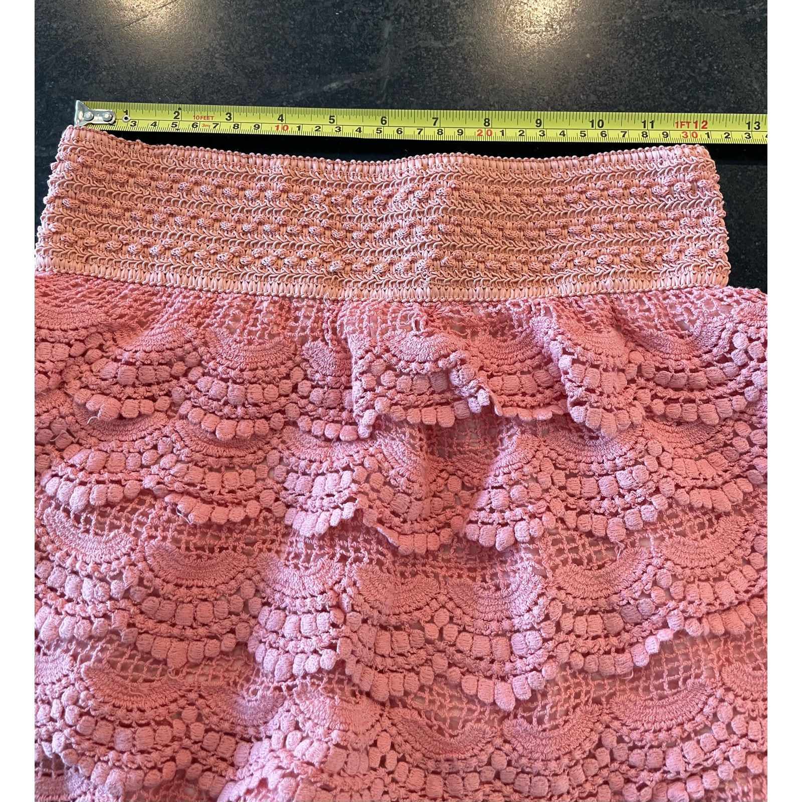 Gug Pink Ruffle Lace Shorts Medium New With Tag — image 8 of 8